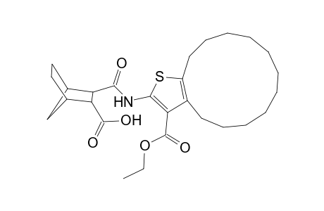 3-({[3-(ethoxycarbonyl)-5,6,7,8,9,10,11,12,13,14-decahydro-4H-cyclotrideca[b]thien-2-yl]amino}carbonyl)bicyclo[2.2.1]heptane-2-carboxylic acid