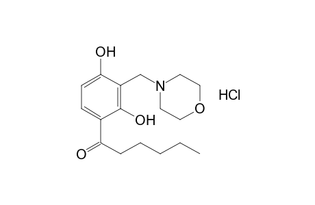 2',4'-dihydroxy-3'-(morpholinomethyl)hexanophenone, hydrochloride