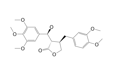 2(3H)-Furanone, 4-[(3,4-dimethoxyphenyl)methyl]dihydro-3-[hydroxy(3,4,5-trimethoxyphenyl)methyl]-, [3.alpha.(S*),4.beta.]-(.+-.)-