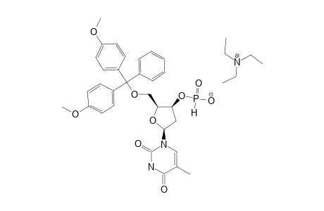 1-[2'-DEOXY-5'-O-(4,4'-DIMETHOXYTRIPHENYLMETHYL)-BETA-D-THREO-PENTOFURANOSYL]-THYMINE-3'-(TRIETHYLAMMONIUM-PHOSPHONATE)