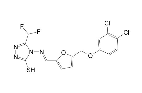 4-[((E)-{5-[(3,4-dichlorophenoxy)methyl]-2-furyl}methylidene)amino]-5-(difluoromethyl)-4H-1,2,4-triazole-3-thiol