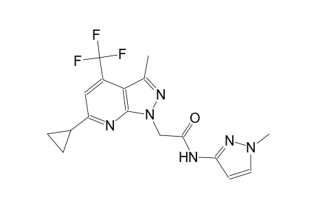 1H-pyrazolo[3,4-b]pyridine-1-acetamide, 6-cyclopropyl-3-methyl-N-(1-methyl-1H-pyrazol-3-yl)-4-(trifluoromethyl)-