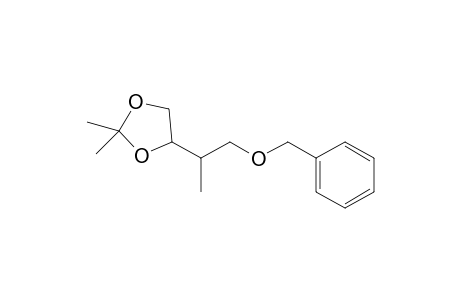 (2'RS,4SR)-2'-(2,2-Dimethyl-1,3-dioxacyclopent-4-yl)-1'-propyl benzyl ether