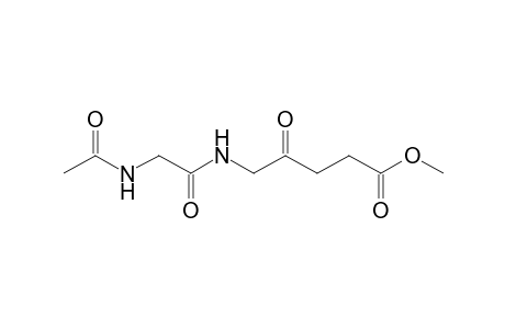 5-[(2-acetamido-1-oxoethyl)amino]-4-oxopentanoic acid methyl ester