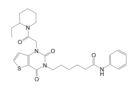 6-(1-[2-(2-ethyl-1-piperidinyl)-2-oxoethyl]-2,4-dioxo-1,4-dihydrothieno[3,2-d]pyrimidin-3(2H)-yl)-N-phenylhexanamide