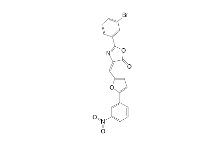 (4E)-2-(3-bromophenyl)-4-[[5-(3-nitrophenyl)-2-furanyl]methylidene]-5-oxazolone