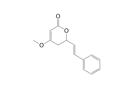 2H-Pyran-2-one, 5,6-dihydro-4-methoxy-6-(2-phenylethenyl)-, [R-(E)]-