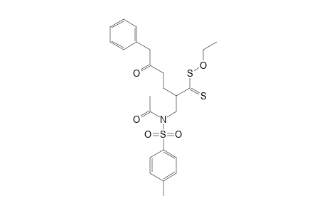 DITHIOCARBONIC-ACID-S-(1-[[ACETYL-(TOLUENE-4-SULFONYL)-AMINO]-METHYL]-4-OXO-5-PHENYLPENTYL)-ESTER-O-ETHYLESTER