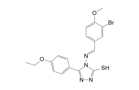 4-{[(E)-(3-bromo-4-methoxyphenyl)methylidene]amino}-5-(4-ethoxyphenyl)-4H-1,2,4-triazole-3-thiol