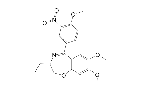 2,3-dihydro-7,8-dimethoxy-3-ethyl-5-(4-methoxy-3-nitrophenyl)-1,4-benzoxazepine