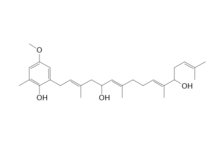 (2E,6E,10E)-1-(2-hydroxy-5-methoxy-3-methyl-phenyl)-3,7,11,15-tetramethyl-hexadeca-2,6,10,14-tetraene-5,12-diol