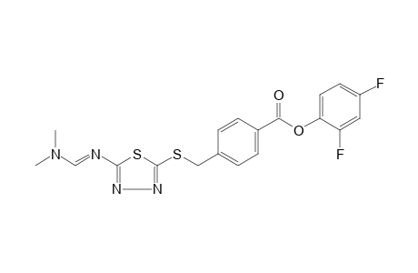 alpha-{{5-{[(dimethylamino)methylene]amino}-1,3,4-thiadiazol-2-yl}thio}-p-toluic acid, 2,4-difluorophenyl ester