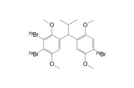 2,3-bis(79Br)(bromanyl)-1,4-dimethoxy-5-[2-methyl-1-(4-(79Br)bromanyl-2,5-dimethoxy-phenyl)propyl]benzene