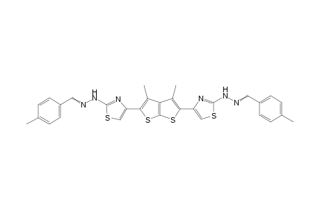 4,4'-(3,4-Dimethylthieno[2,3-b]thiophene-2,5-diyl)bis(2-(2-(4-methylbenzylidene)hydrazinyl)thiazole)