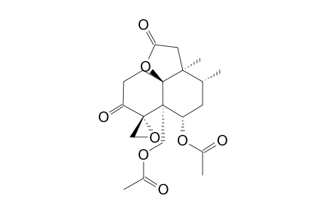 TEUCROLIVIN-F;6-ALPHA,19-DIACETOXY-4-ALPHA,18-EPOXY-3-OXO-13,14,15,16-TETRANOR-NEO-CLERODAN-12,10-BETA-OLIDE