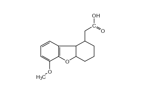 1,2,3,4,4a,9b-hexahydro-6-methoxy-1-dibenzofuranacetic acid