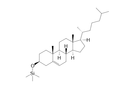 ((3S,8S,9S,10R,13R,14S,17R)-10,13-dimethyl-17-((R)-6-methylheptan-2-yl)-2,3,4,7,8,9,10,11,12,13,14,15,16,17-tetradecahydro-1H-cyclopenta[a]phenanthren-3-yloxy)trimethylsilane