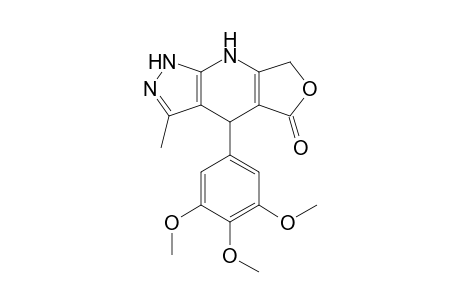 3-Methyl-4-(3,4,5-trimethoxyphenyl)-1,4,7,8-tetrahydro-5H-furo[3,4-b]pyrazolo[4,3-e]pyridin-5-one
