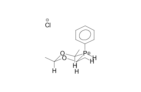 2,4,6-TRIMETHYL-5-ENDO-PHENYL-1,3,5-DIOXAPHOSPHORINANE HYDROCHLORIDE