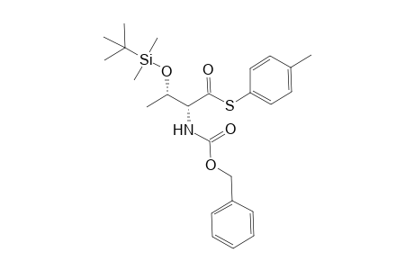 (2R,3S)-2-(benzyloxycarbonylamino)-3-[tert-butyl(dimethyl)silyl]oxy-butanethioic acid S-(p-tolyl) ester