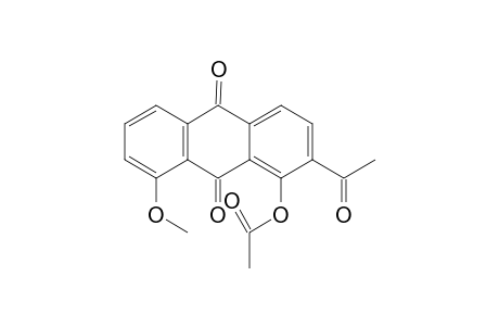2-Acetyl-8-methoxy-9,10-dioxo-9,10-dihydroanthracen-1-yl Acetate
