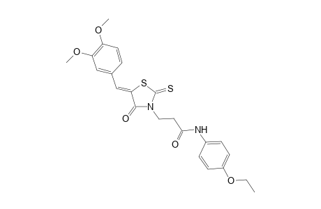 3-thiazolidinepropanamide, 5-[(3,4-dimethoxyphenyl)methylene]-N-(4-ethoxyphenyl)-4-oxo-2-thioxo-, (5Z)-