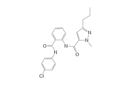 1H-Pyrazole-5-carboxamide, N-[2-[[(4-chlorophenyl)amino]carbonyl]phenyl]-1-methyl-3-propyl-