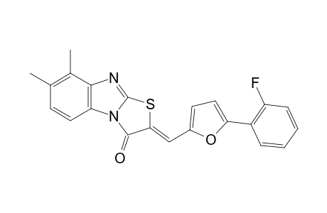 (2Z)-2-[[5-(2-fluorophenyl)-2-furanyl]methylidene]-5,6-dimethyl-1-thiazolo[3,2-a]benzimidazolone