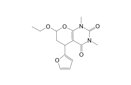 (5RS,7RS)-7-Ethoxy-1,5,6,7-tetrahydro-5-(2'-furyl)-1,3-dimethyl-2H-pyrano[2,3-d]pyrimidine-2,4(3H)-dione