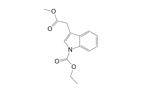 3-(2-Keto-2-methoxy-ethyl)indole-1-carboxylic acid ethyl ester