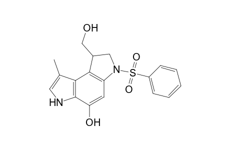 (1RS)-3-Benzenesulfonyl-5-hydroxy-1-hydroxymethyl-8-methyl-1,2-dihydro-3H-phrrolo[3,2-e]indole