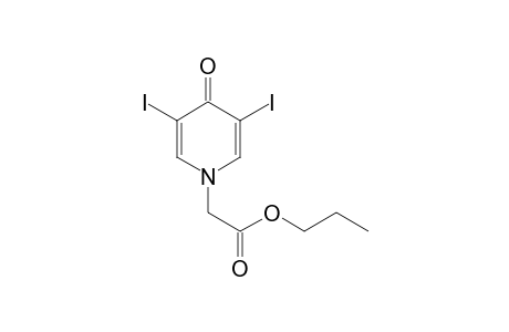 3,5-Diiodo-4-oxo-1(4H)-pyridineacetic acid propyl ester