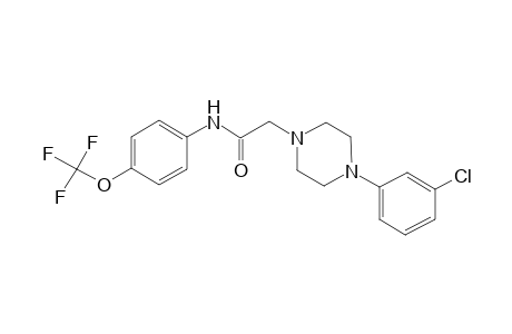 1-Pyrazineacetamide, 4-(3-chlorophenyl)hexahydro-N-[4-(trifluoromethoxy)phenyl]-