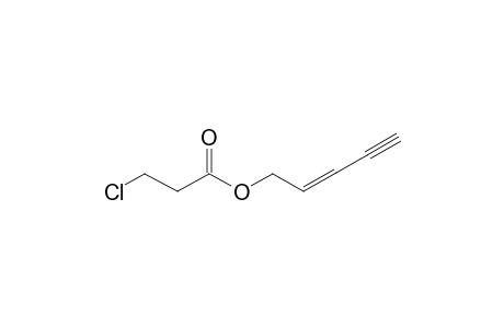 3-Chloropropionic acid, pent-2-en-4-ynyl ester