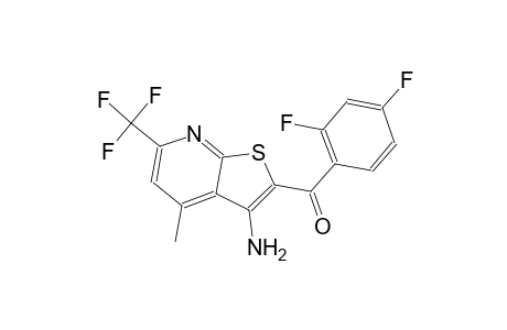 [3-amino-4-methyl-6-(trifluoromethyl)thieno[2,3-b]pyridin-2-yl](2,4-difluorophenyl)methanone