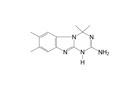 2-amino-1,4-dihydro-4,4,7,8-tetramethyl-3-triazino[1,2-a]benzimidazole