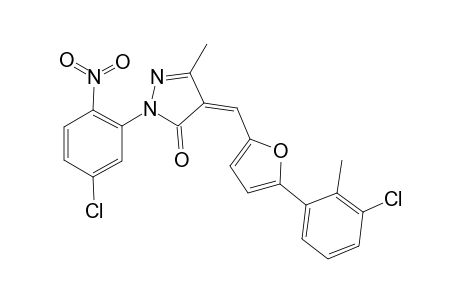 3H-pyrazol-3-one, 4-[[5-(3-chloro-2-methylphenyl)-2-furanyl]methylene]-2-(5-chloro-2-nitrophenyl)-2,4-dihydro-5-methyl-, (4Z)-