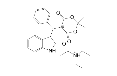 5-[(2',3'-Dihydro-2'-oxo-1H-indol-3'-yl)(phenyl)methyl]-2,2,dimethyl-1,3-dioxanium-4,6-dione triethylammonium salt