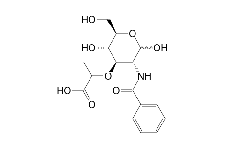 2-BENZAMIDO-3-0-(L-1-CARBOXYETHYL)-2-DEOXY-D-GLUCOSE