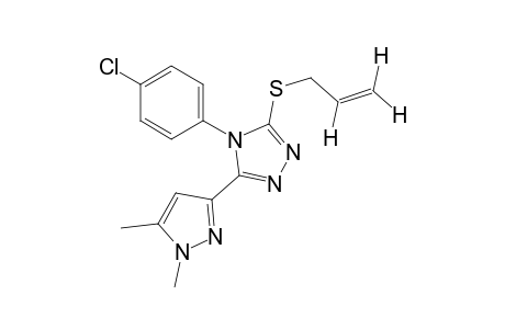 3-(allylthio)-4-(p-chlorophenyl)-5-(1,5-dimethylpyrazol-3-yl)-4H-1,2,4-triazole