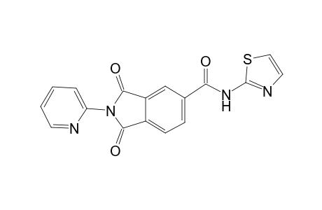 1,3-bis(oxidanylidene)-2-pyridin-2-yl-N-(1,3-thiazol-2-yl)isoindole-5-carboxamide