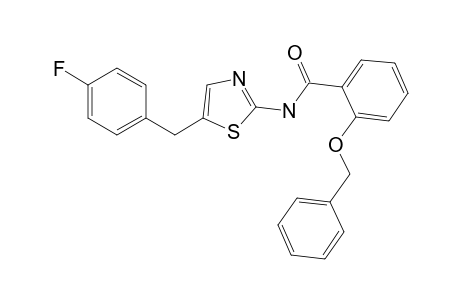 2-(benzyloxy)-N-{5-[(4-fluorophenyl)methyl]-1,3-thiazol-2-yl}benzamide