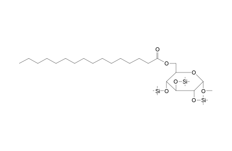 .alpha.-d-Glucopyranoside, methyl 2,3,4-tris-O-(trimethylsilyl)-, hexadecanoate