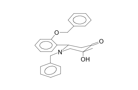 1-BENZYL-3A-HYDROXY-3E-METHYL-6E-(2-BENZYLOXYPHENYL)-4-PIPERIDONE