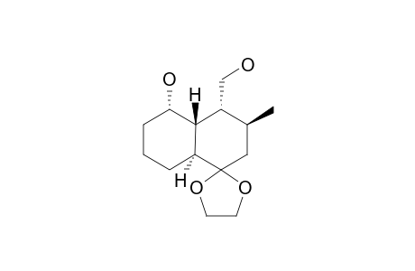 (3S*4R*,4as*,5S*,8as*)-5-Hydroxy-4-(hydroxymethyl)-3-methyldecahydro-1-oxanaphthalene-1-one ethylene ketal