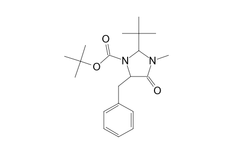 5-Benzyl-2-t-butyl-3-methyl-4-oxoimidazolidine-1-carboxylic acid, t-butyl ester