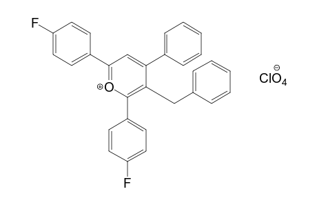 3-benzyl-2,6-bis(p-fluorophenyl)-4-phenylpyrylium perchlorate
