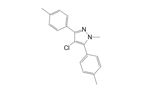 4-chloro-1-methyl-3,5-bis(4-methylphenyl)-1H-pyrazole