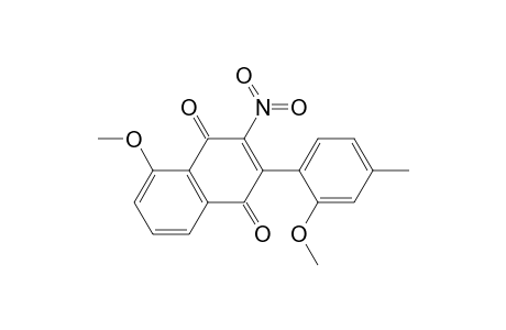 2-Nitro-3-(2-methoxy-4-methylphenyl)-8-methoxy-1,4-naphthoquinone