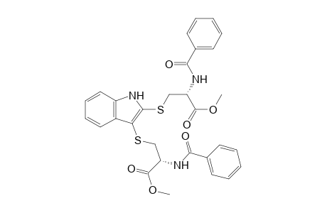 L-Cysteine, S,S'-1H-indole-2,3-diylbis[N-benzoyl-, dimethyl ester